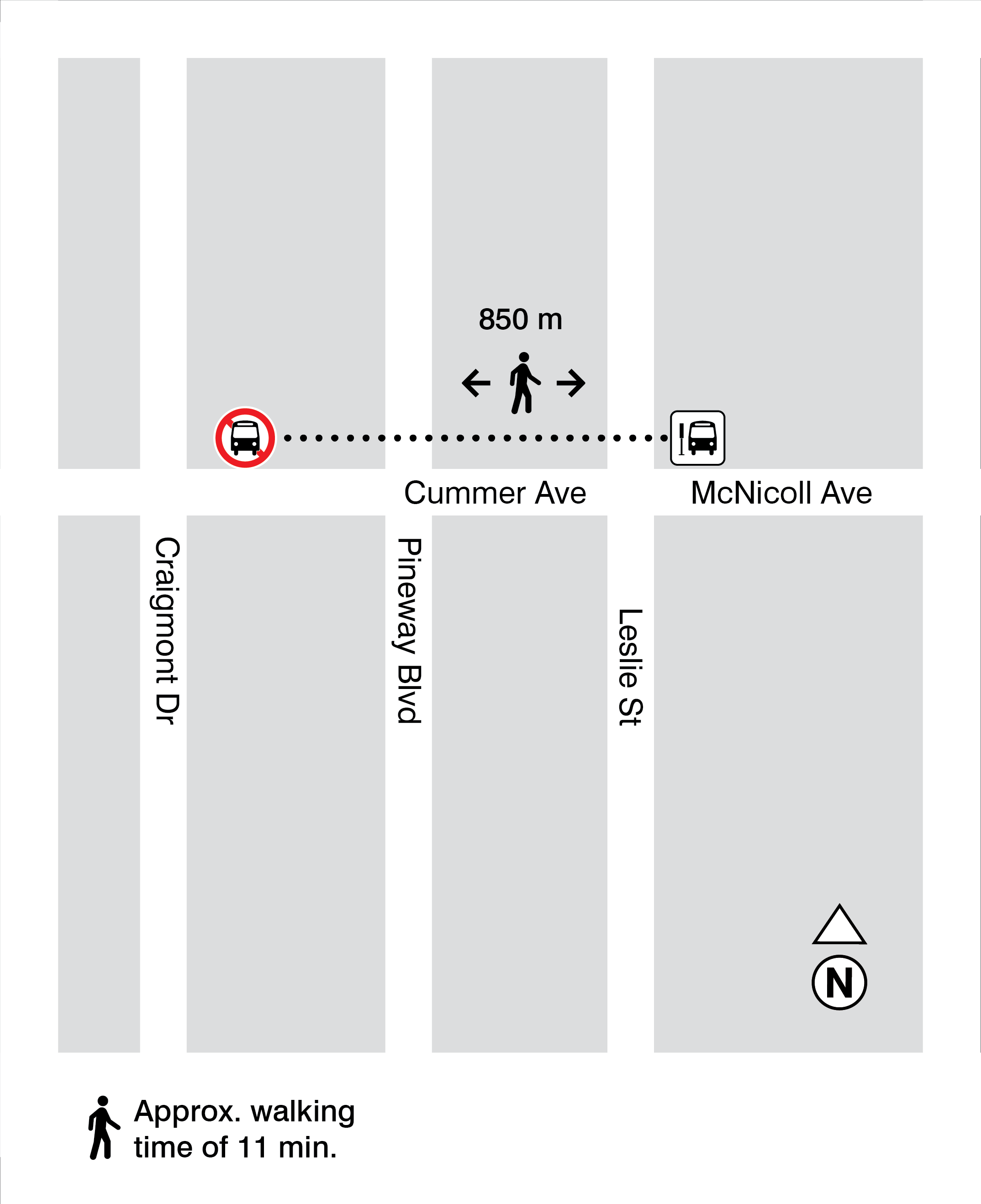 Map for stops 1807 and 2892