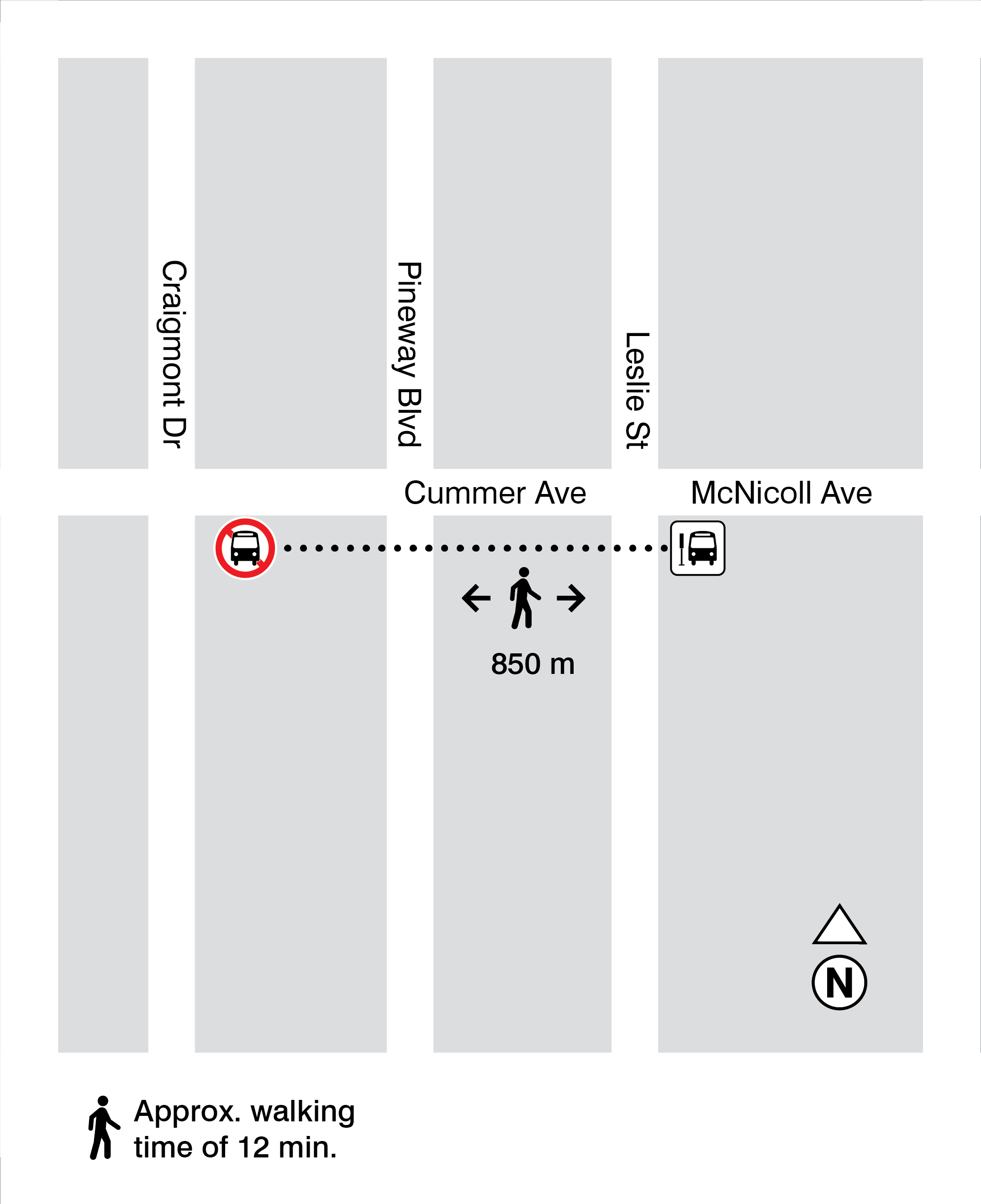 Map for stops 1808 and 5460