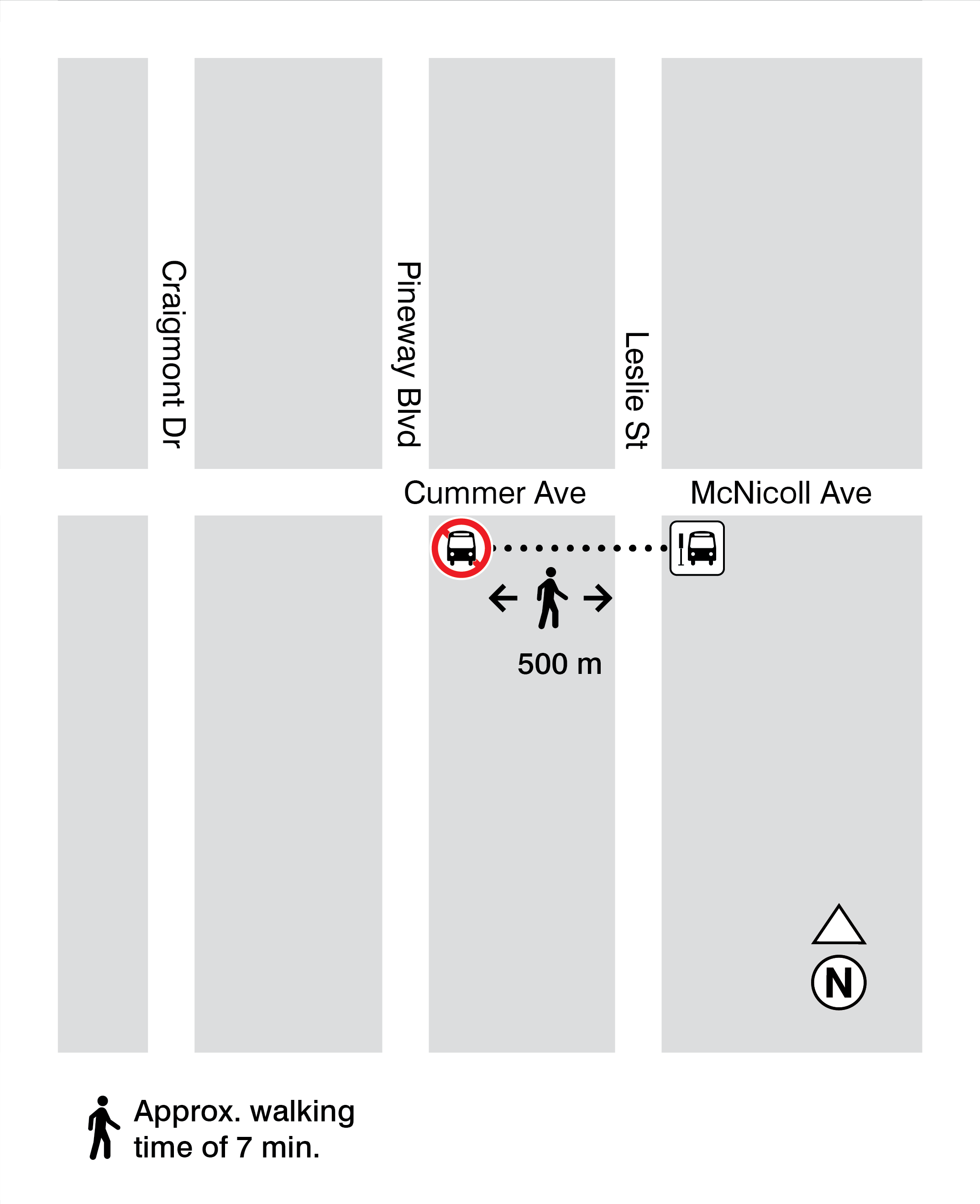 Map for stops 1814 and 5460