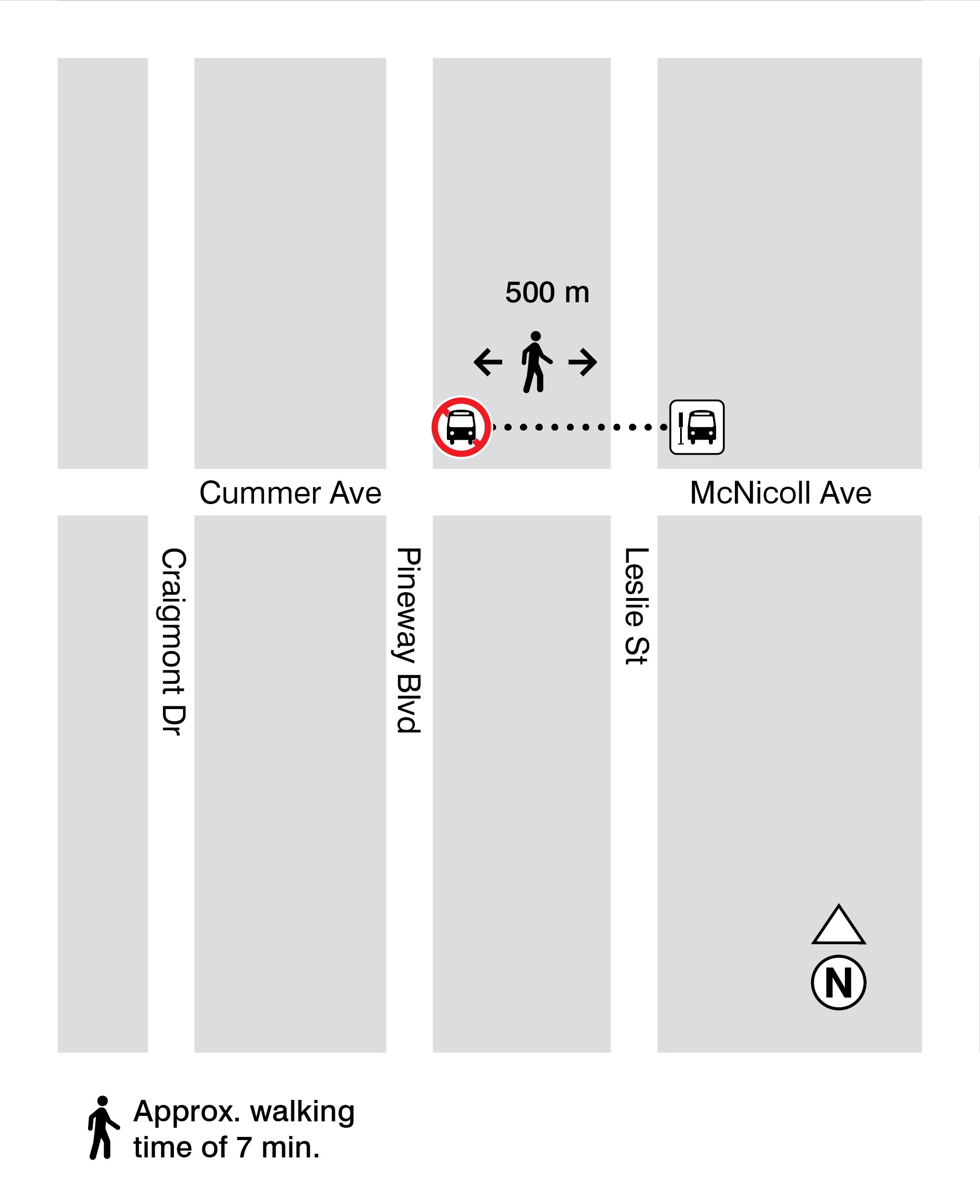 Map for stops 1815 and 2892