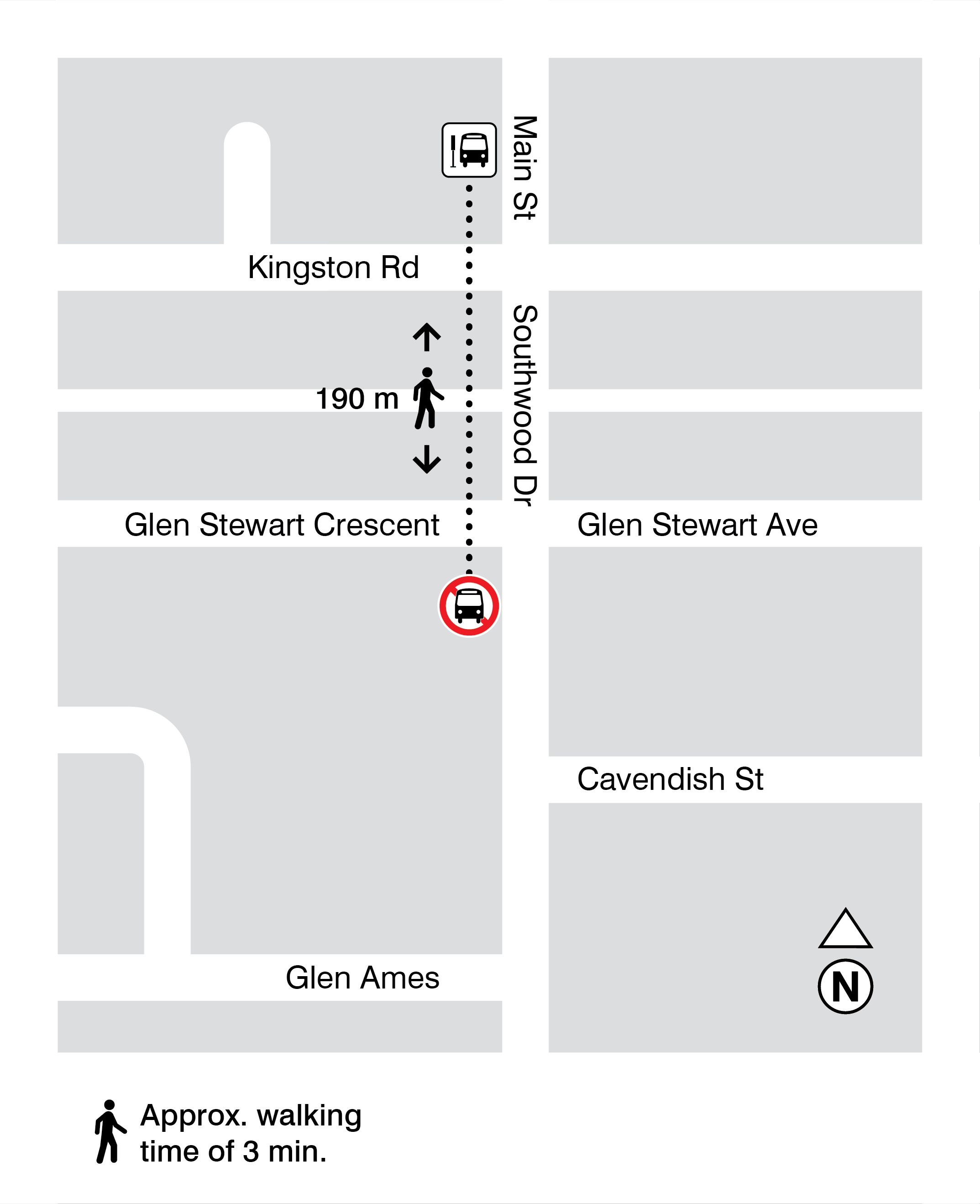 Map for stops 6097 and 5534
