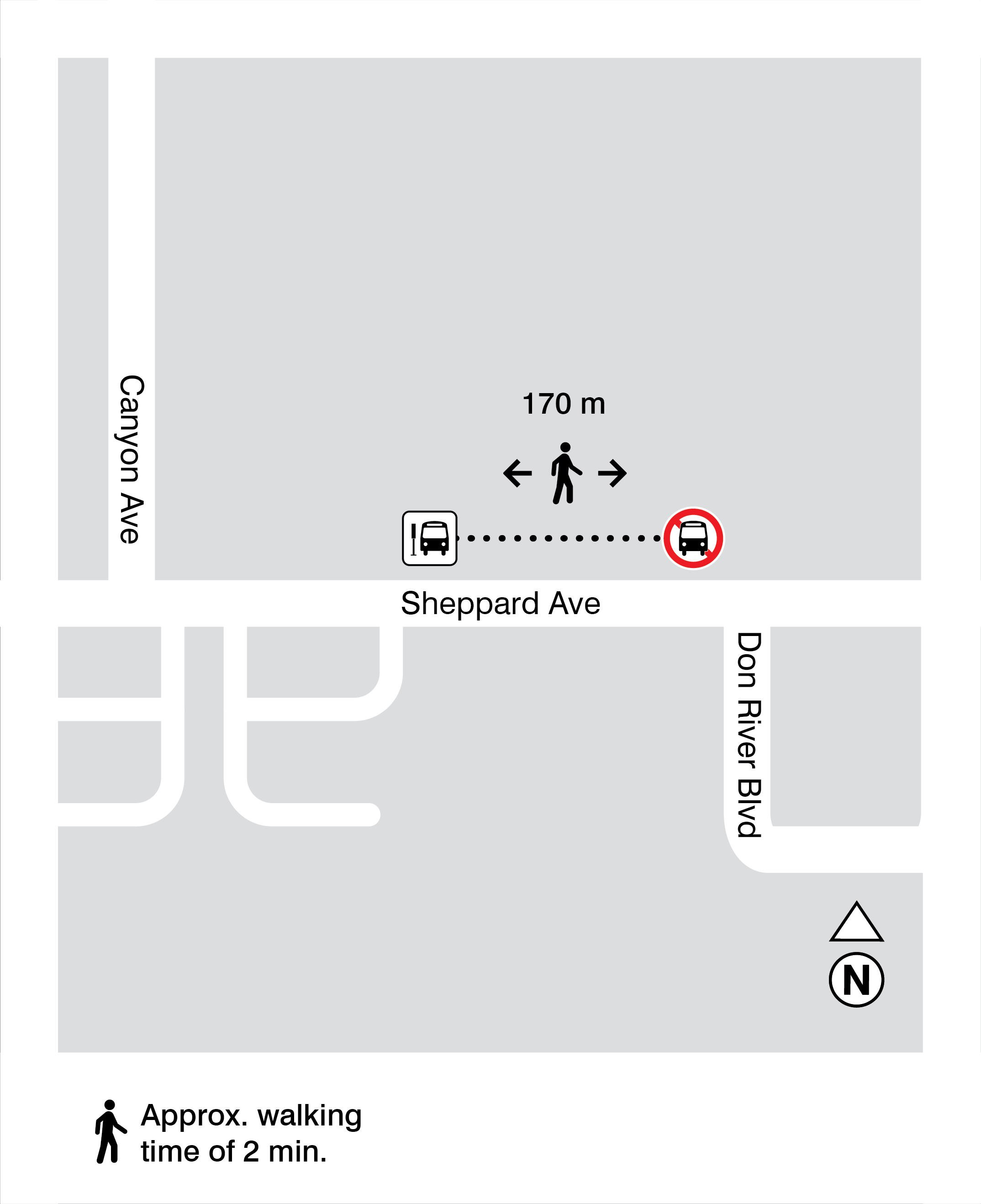 Map for stops 7273 and 7292